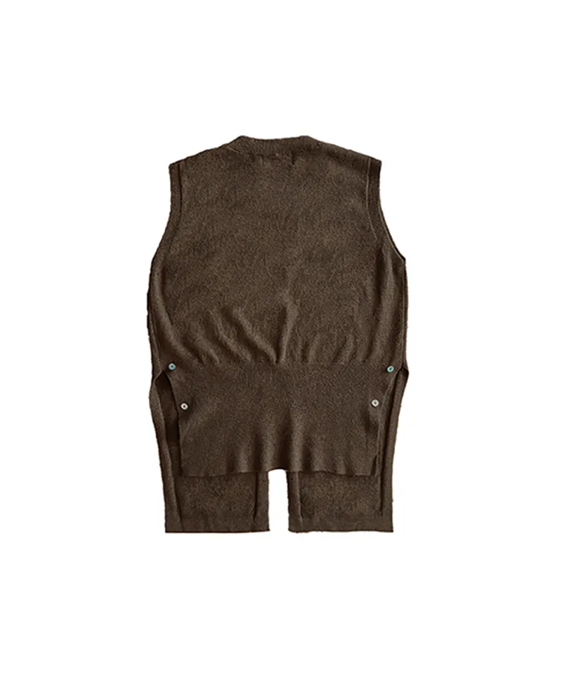 BENECIA 12 Button Vest - Brown
