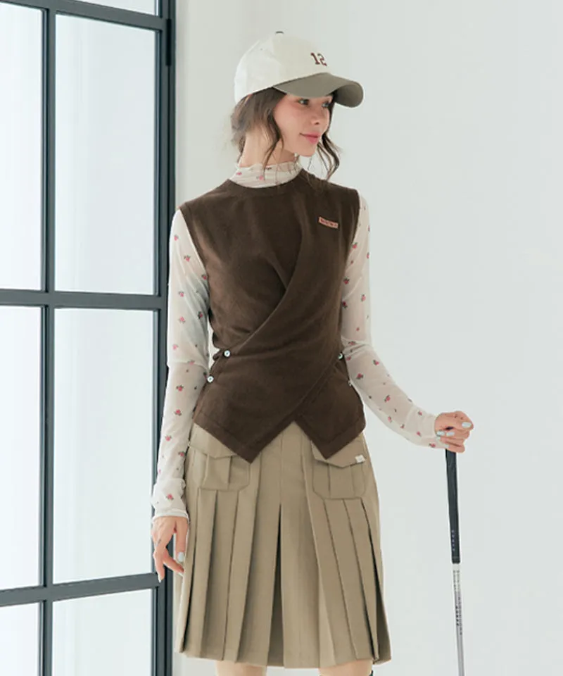 BENECIA 12 Button Vest - Brown