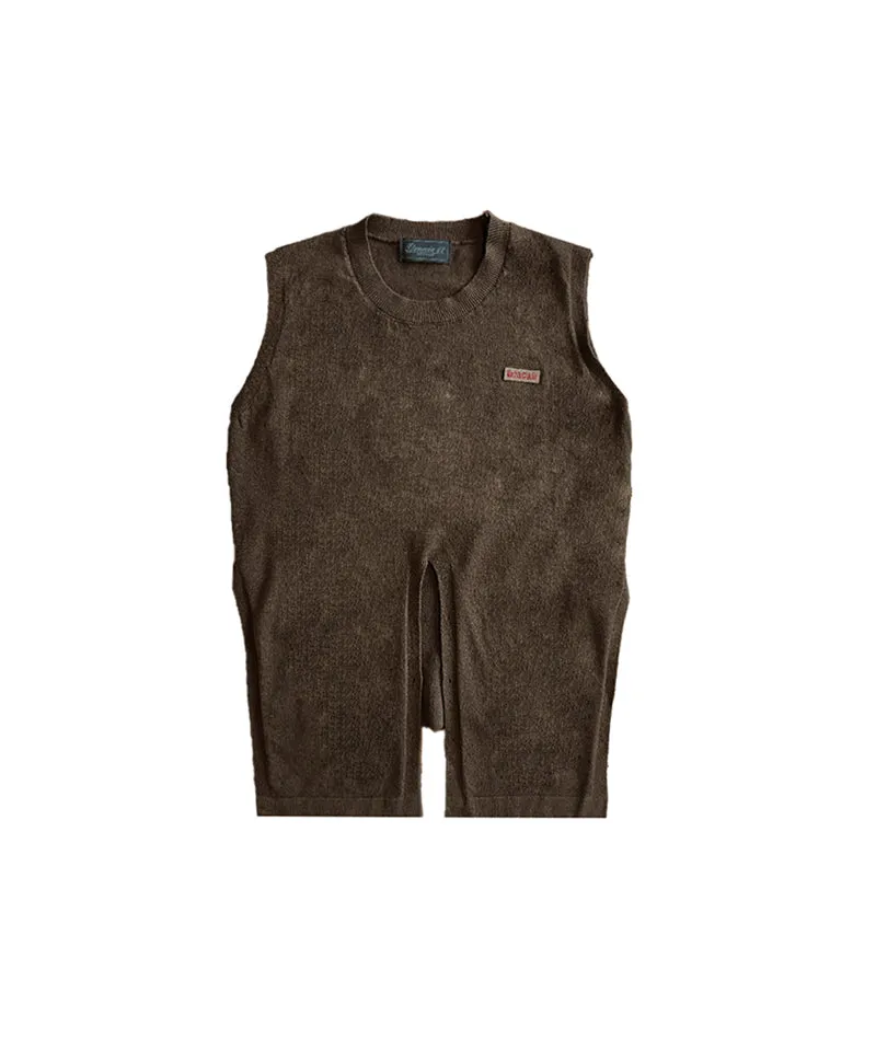 BENECIA 12 Button Vest - Brown