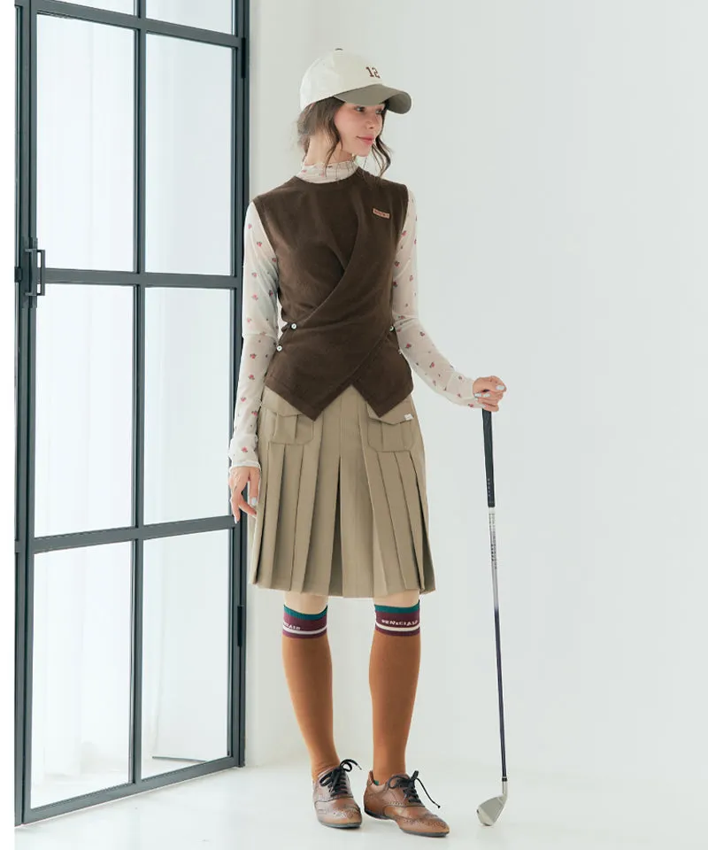 BENECIA 12 Button Vest - Brown