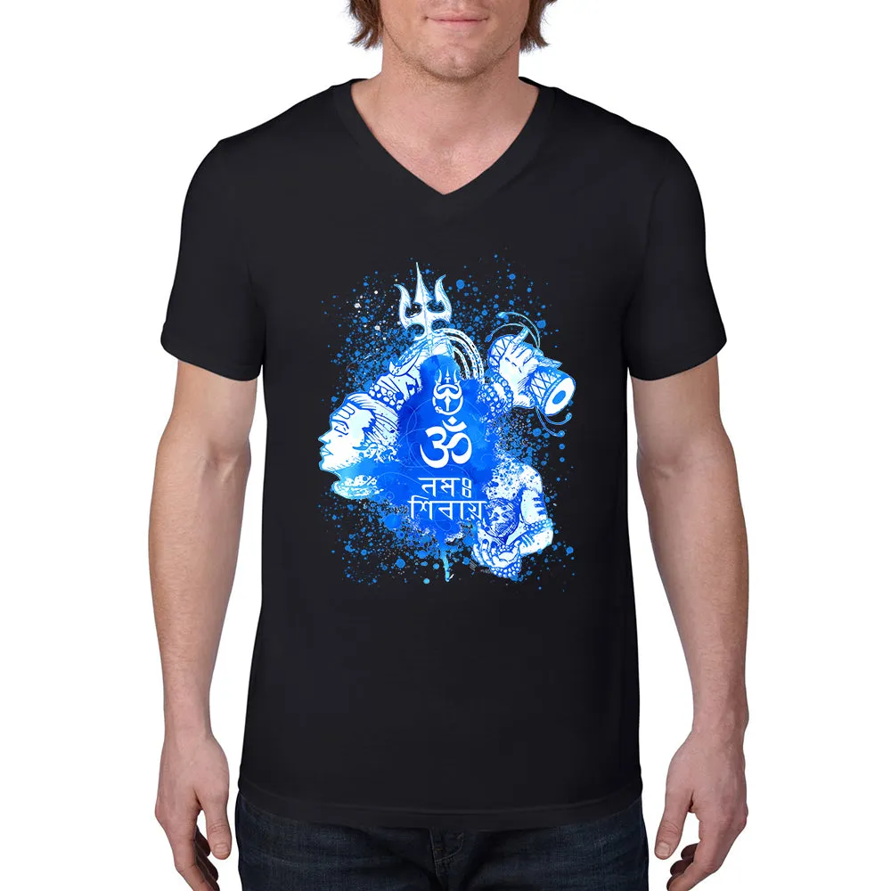 Bengali Lightweight Fashion V-Neck T-Shirt - Om Namah Shivay-03