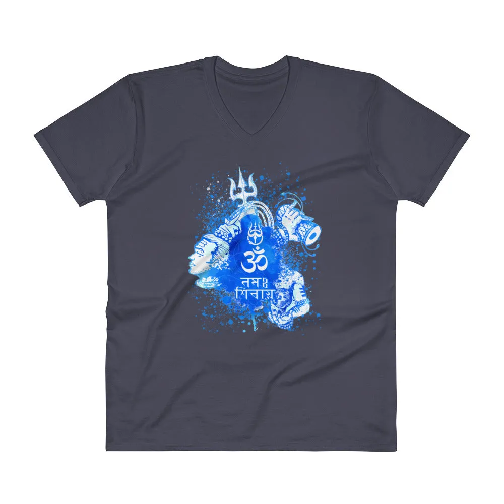 Bengali Lightweight Fashion V-Neck T-Shirt - Om Namah Shivay-03
