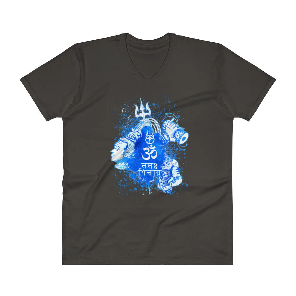Bengali Lightweight Fashion V-Neck T-Shirt - Om Namah Shivay-03