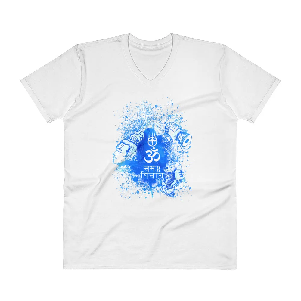 Bengali Lightweight Fashion V-Neck T-Shirt - Om Namah Shivay-03
