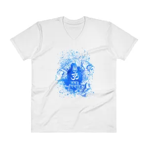 Bengali Lightweight Fashion V-Neck T-Shirt - Om Namah Shivay-03