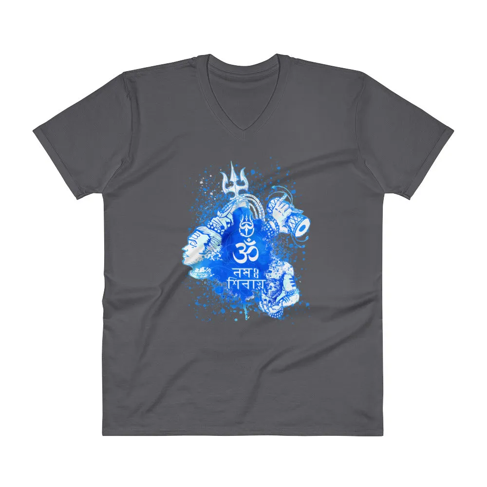Bengali Lightweight Fashion V-Neck T-Shirt - Om Namah Shivay-03