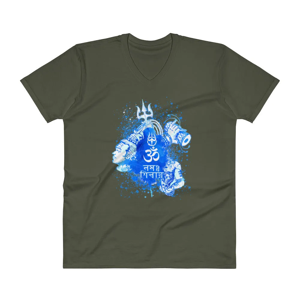 Bengali Lightweight Fashion V-Neck T-Shirt - Om Namah Shivay-03