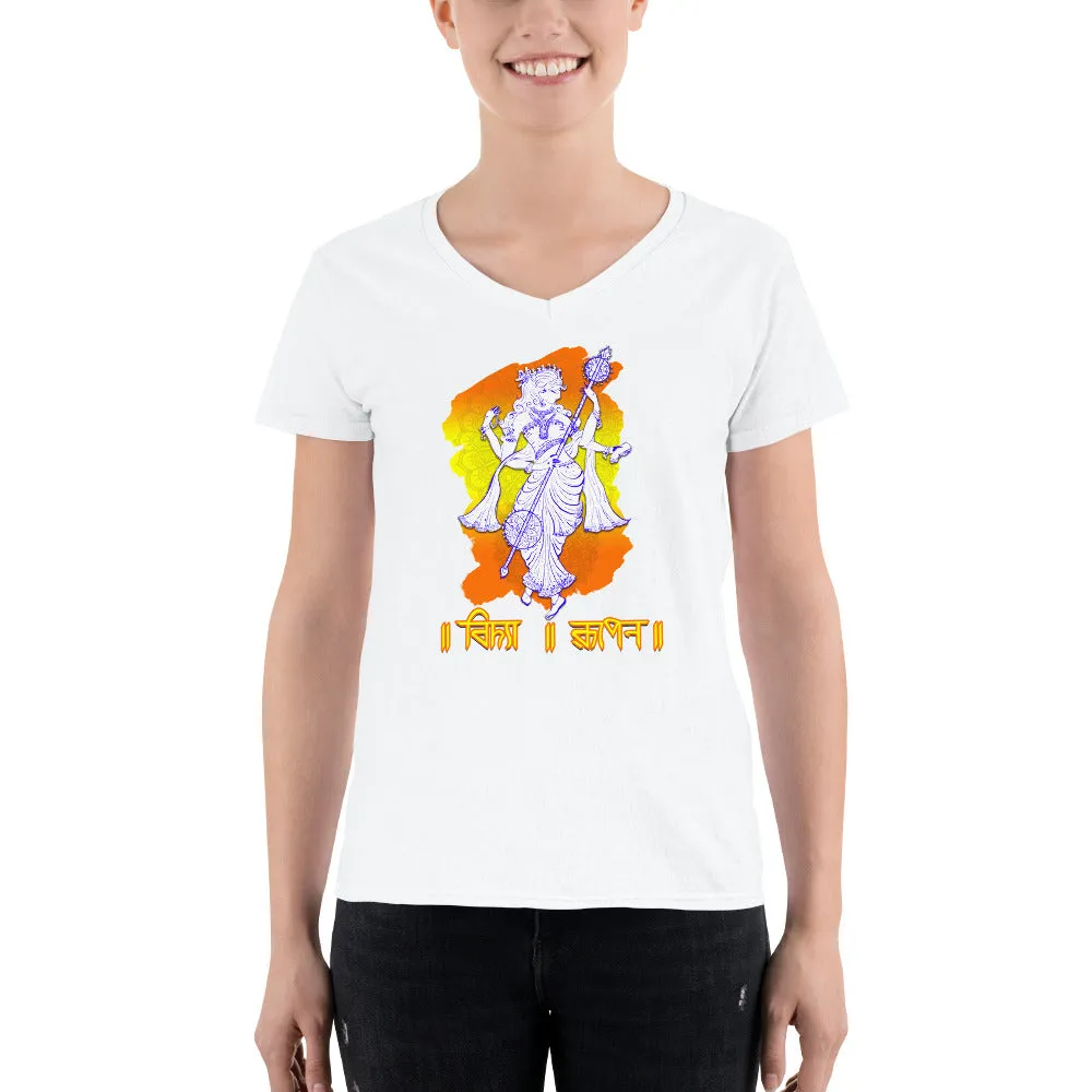 Bengali Lightweight V-Neck T-Shirt - Vidya Roopeno