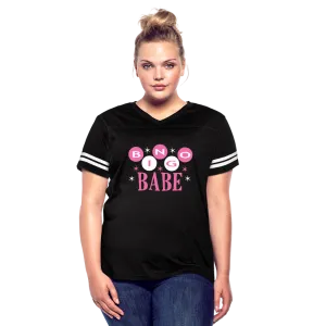 Bingo Babe Women's V-neck Sporty Style T-Shirt
