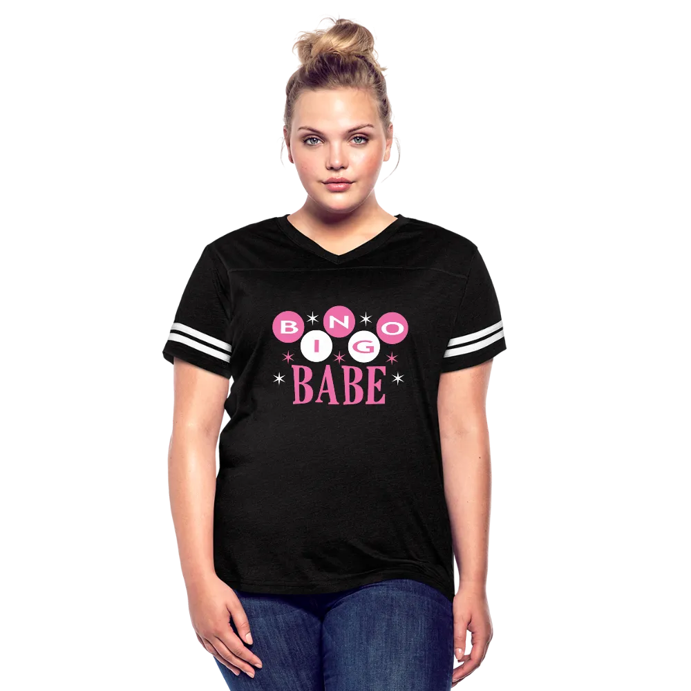 Bingo Babe Women's V-neck Sporty Style T-Shirt
