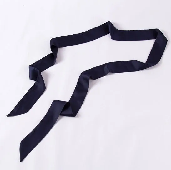 Black 100% Silk Ribbon-SPOIL ME Skinny Silk Scarf