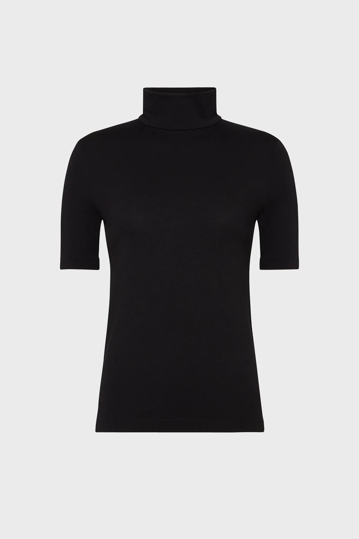 Black Aurora Short Sleeve Turtleneck