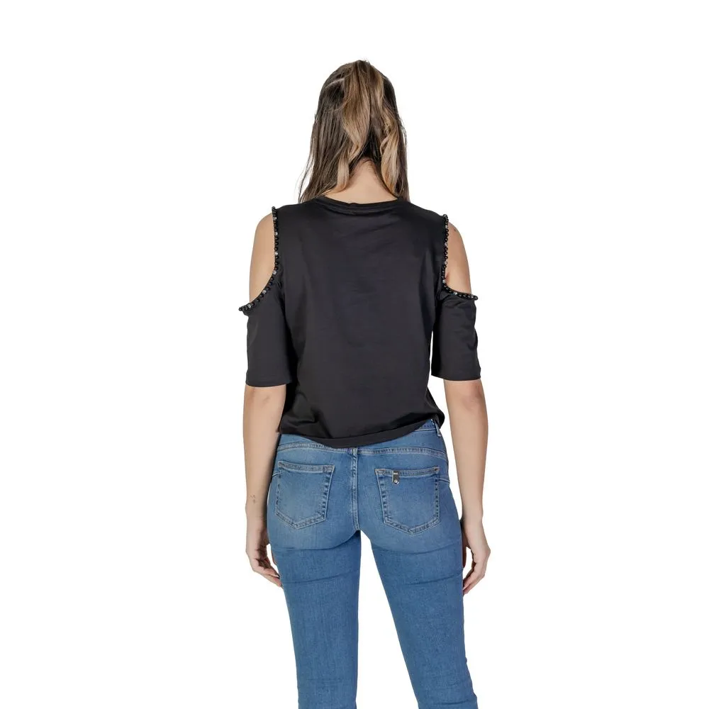 Black Cotton Tops & T-Shirt