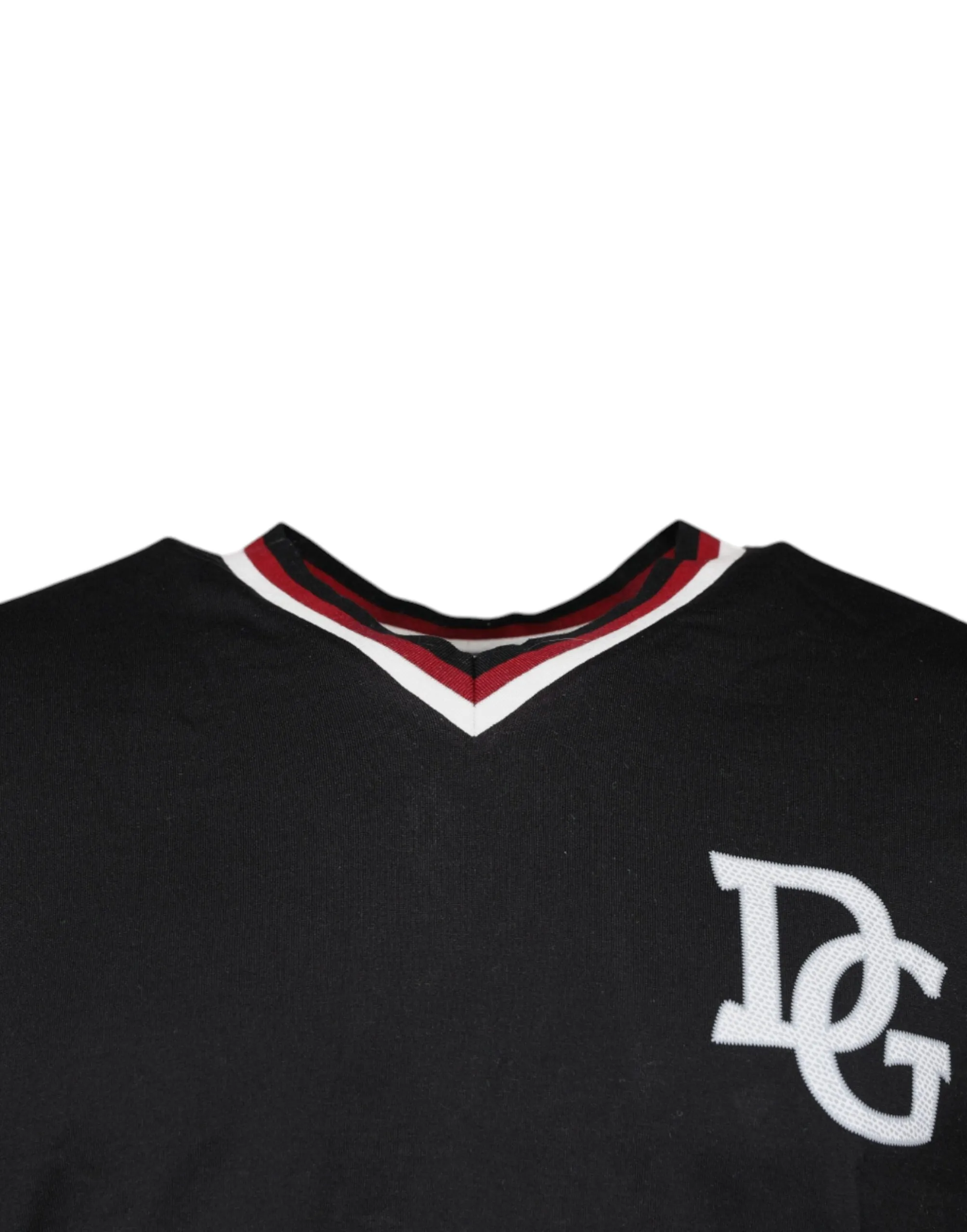 Black DG King V-neck Short Sleeve T-shirt