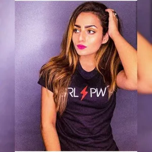 Black Girl Power Cotton Printed T-shirt For Womens