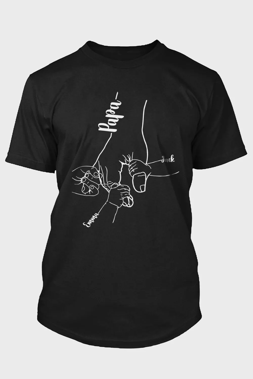 Black Men's Father's Day Graphic Print Short Sleeve T Shirt