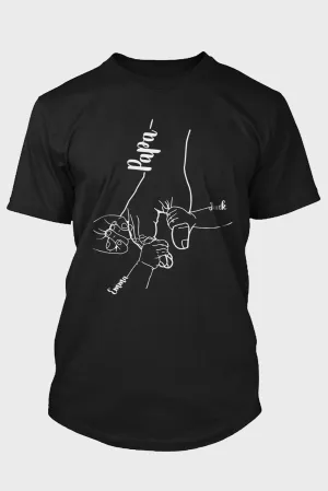 Black Men's Father's Day Graphic Print Short Sleeve T Shirt