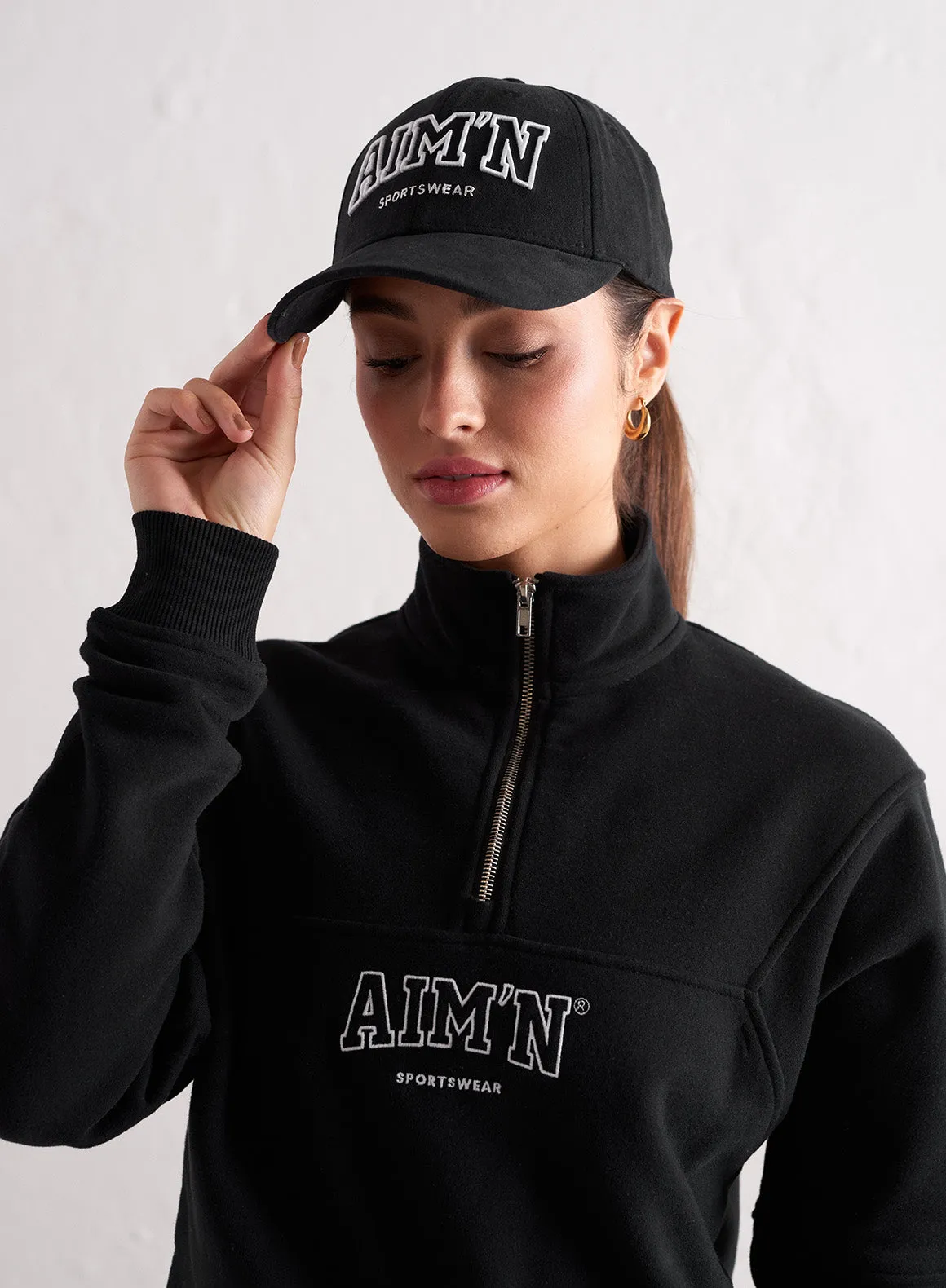 Black Outline College Cap
