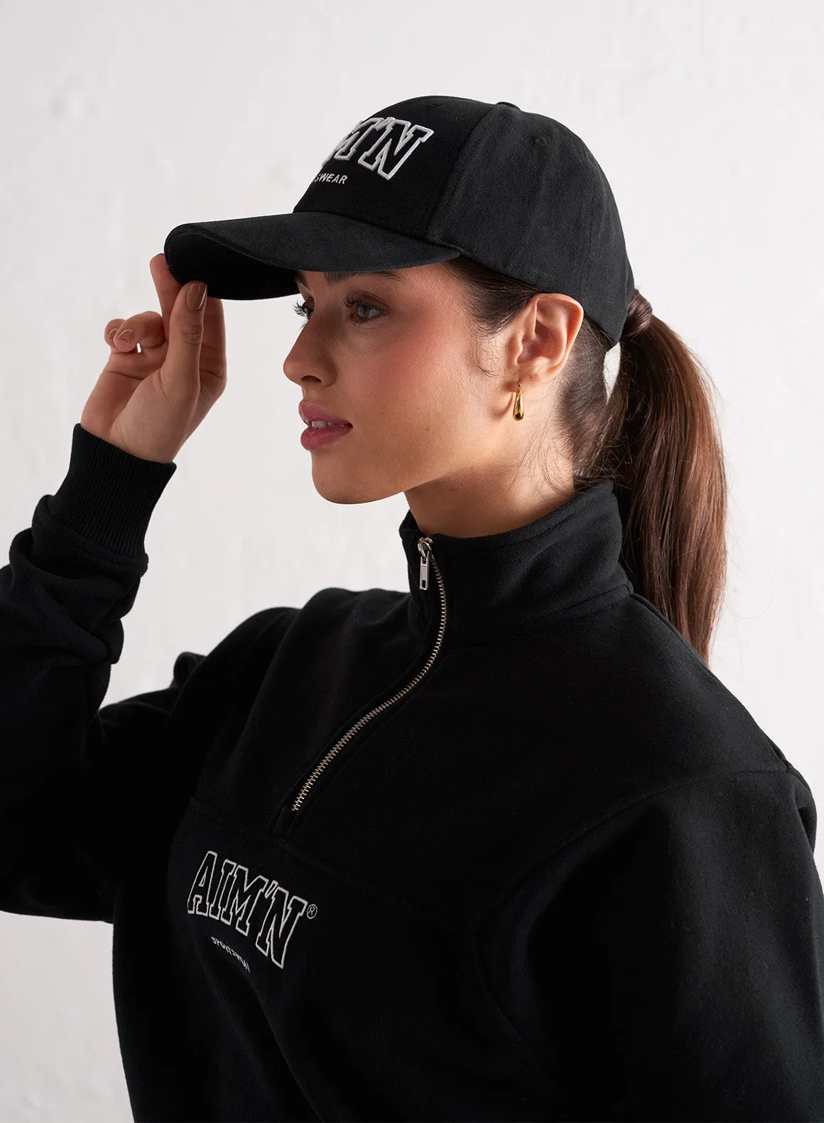Black Outline College Cap