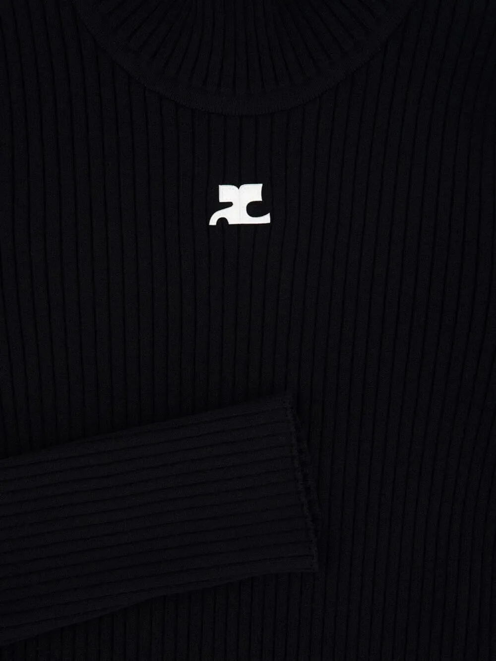 Black ReEdition Rib Knit Mockneck Sweater
