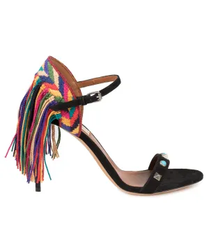 Black Rockstud Rolling Sandals