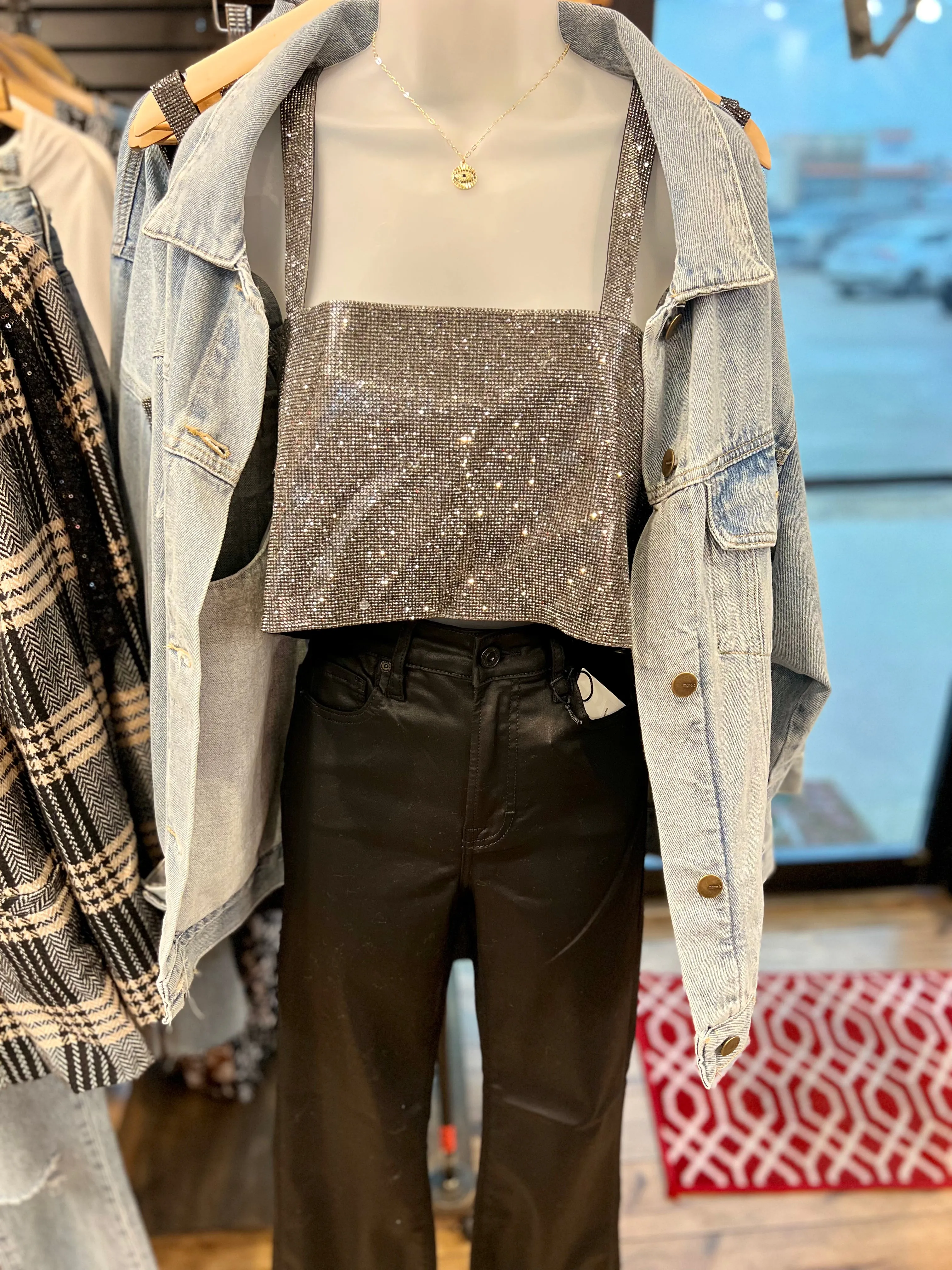 Black Sequin Tank