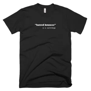 Bleak "Cummings" Quote Unisex Tee in White Type