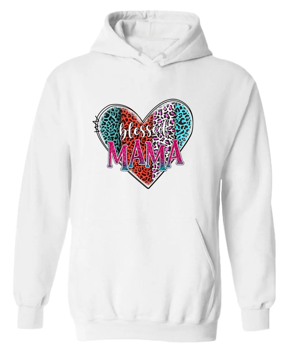 Blessed mama cheetah print design hoodie