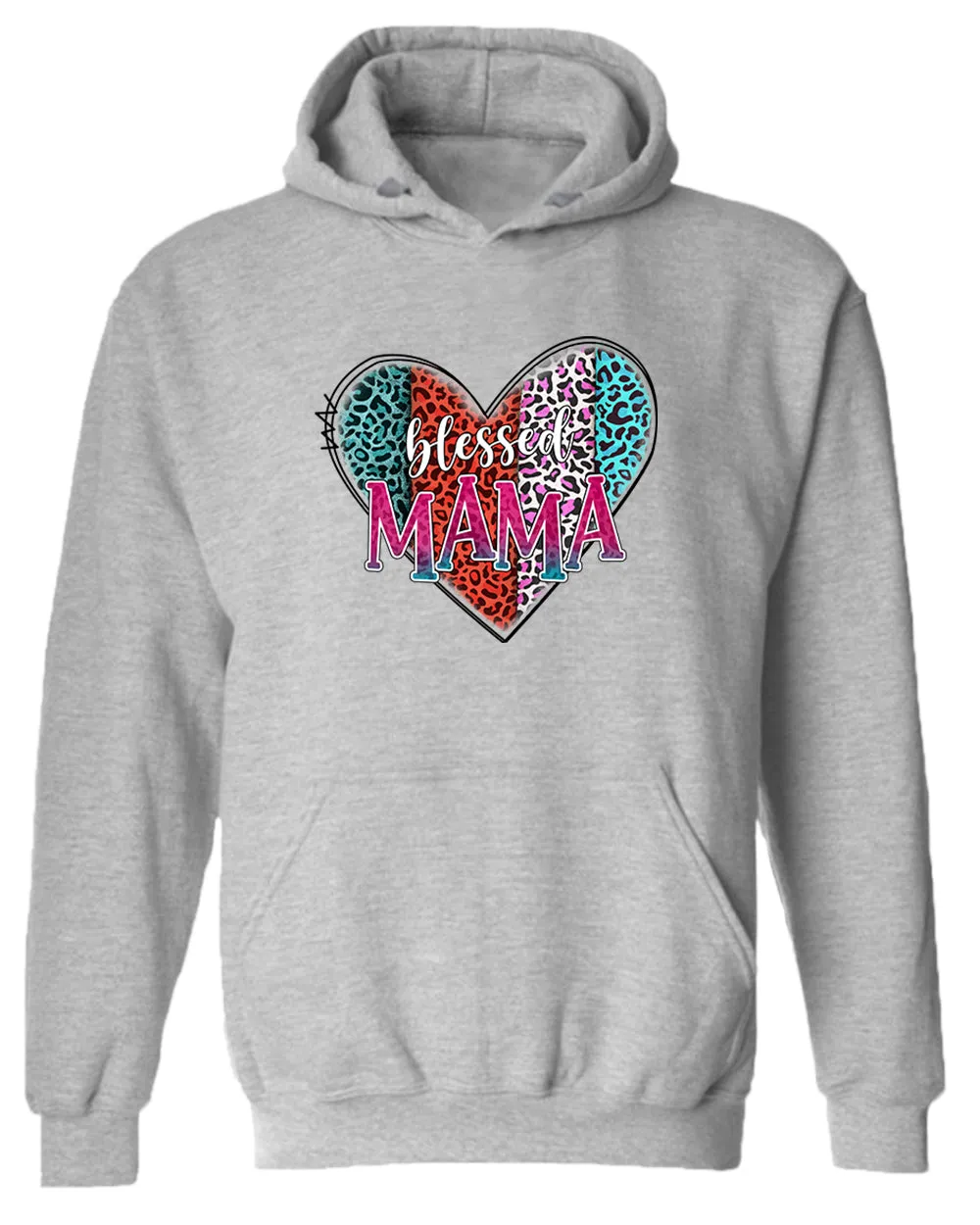 Blessed mama cheetah print design hoodie