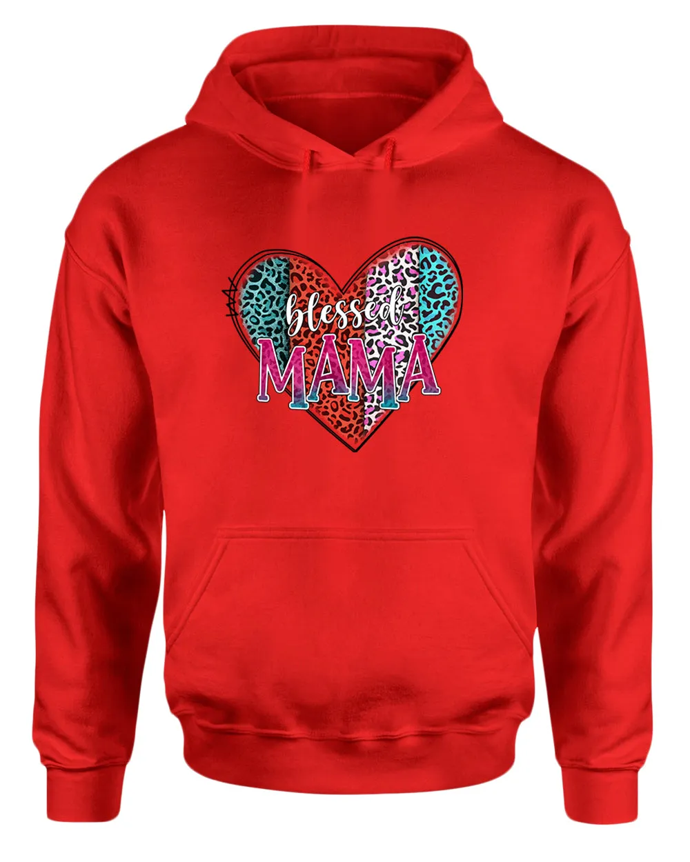Blessed mama cheetah print design hoodie