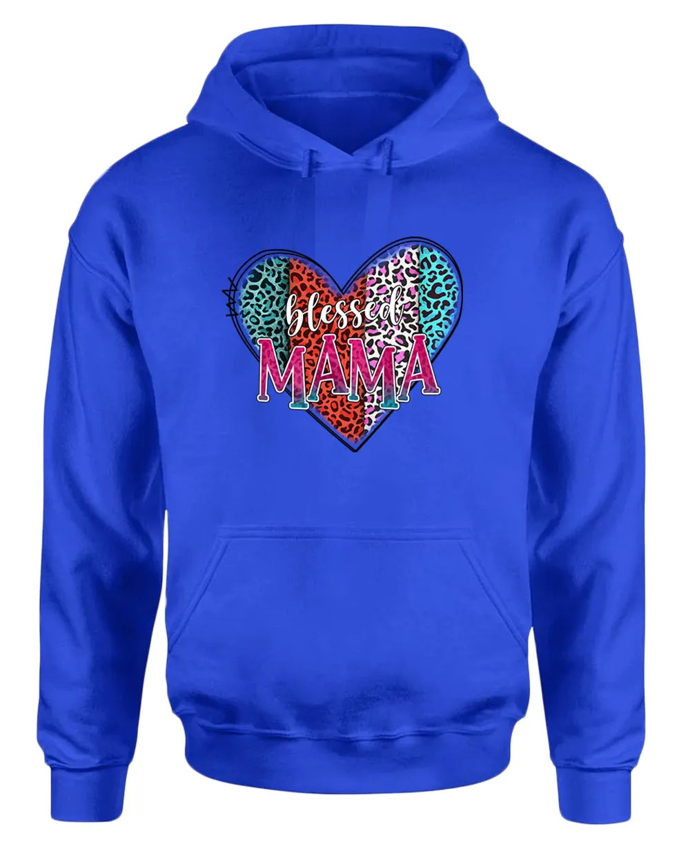 Blessed mama cheetah print design hoodie