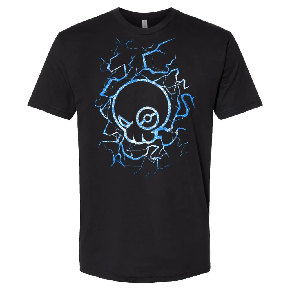 Blue Lightning - Black 100% Cotton T-Shirt