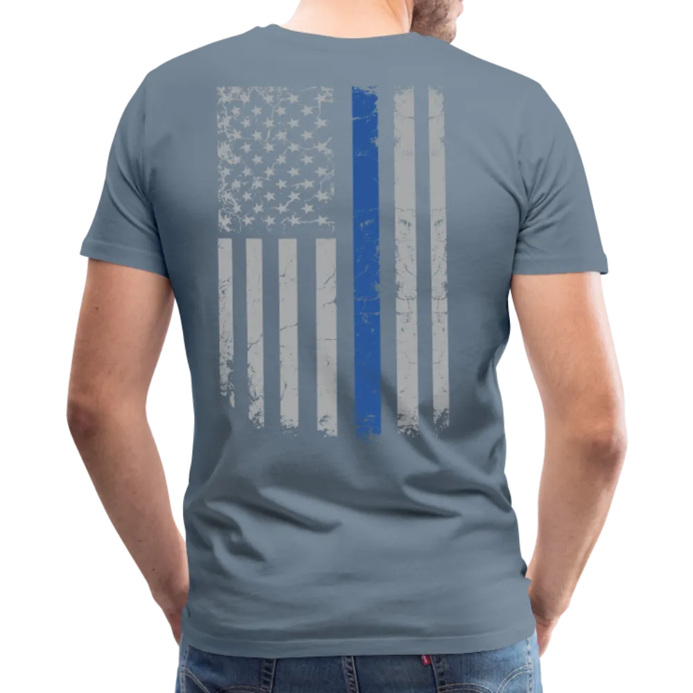 Blue Line Flag Men's Premium T-Shirt