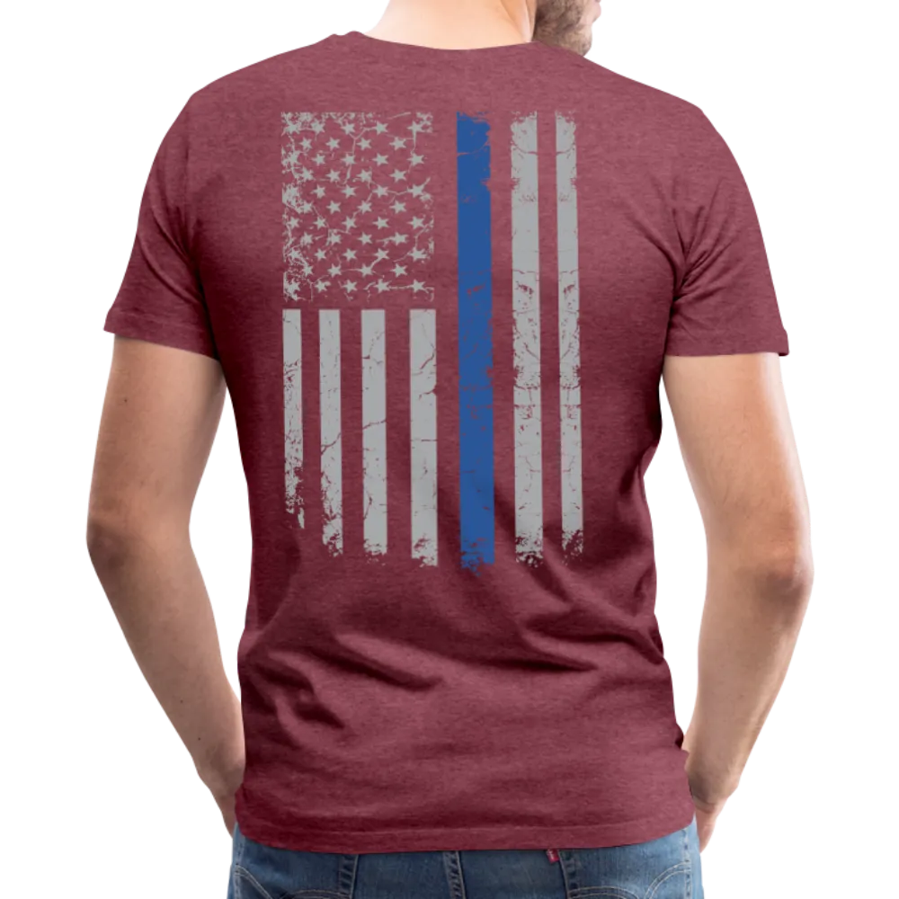Blue Line Flag Men's Premium T-Shirt