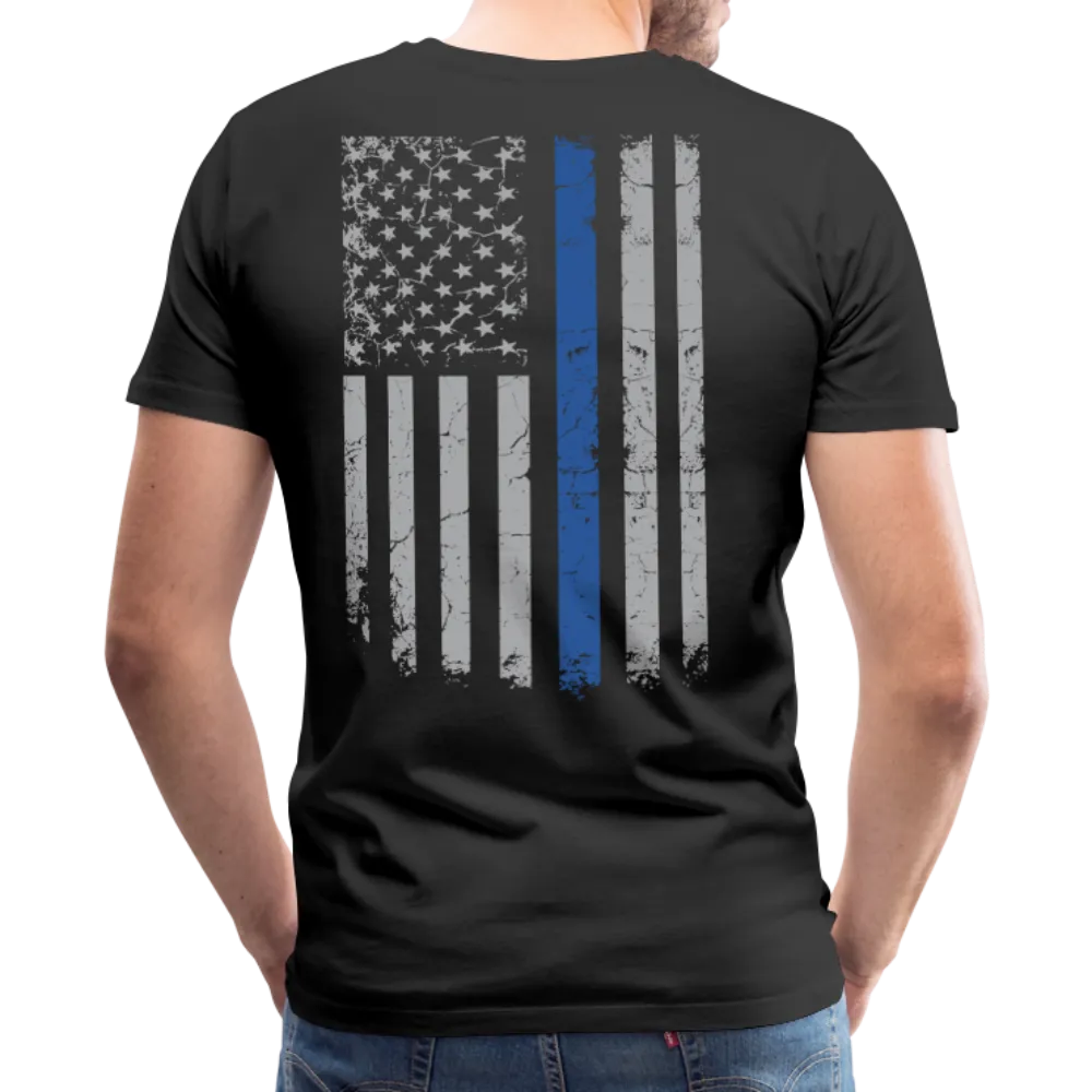 Blue Line Flag Men's Premium T-Shirt