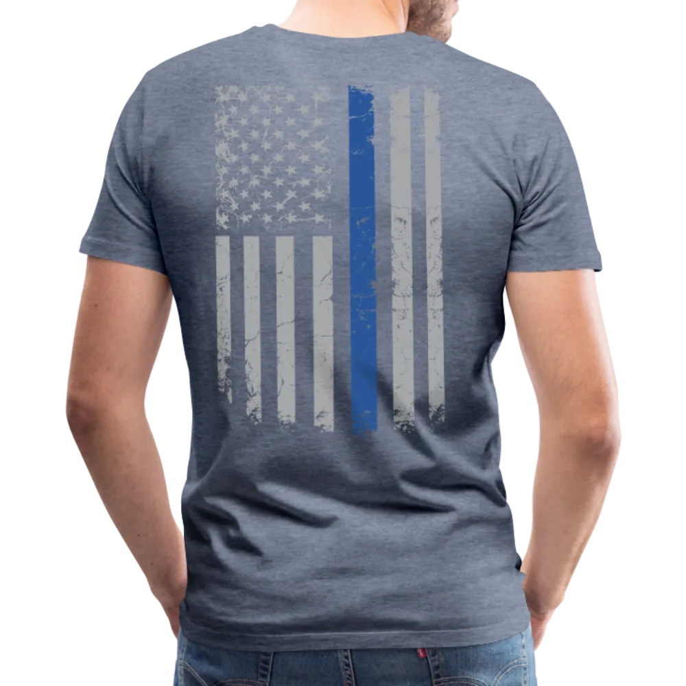 Blue Line Flag Men's Premium T-Shirt