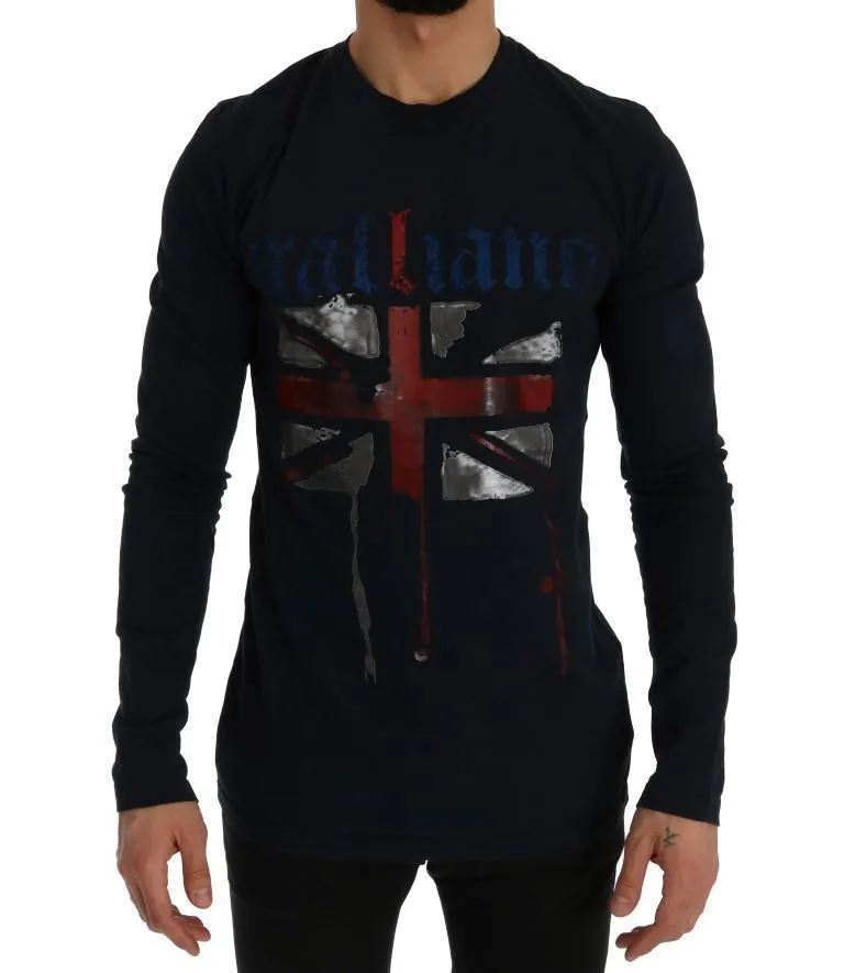 Blue Motive Flag Long Sleeve T-Shirt
