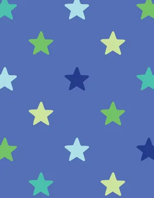 Blue Star Wrapping Paper