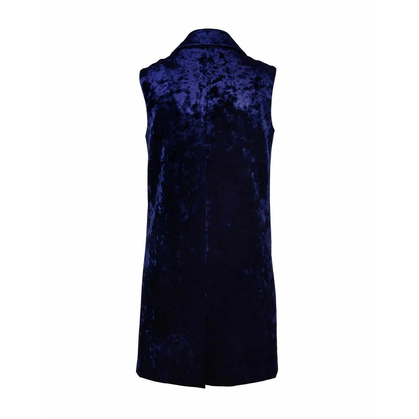 Blue Velvet Double Breasted Vest