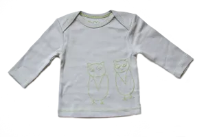 Blue/Green Owls Baby Long Sleeve Tee