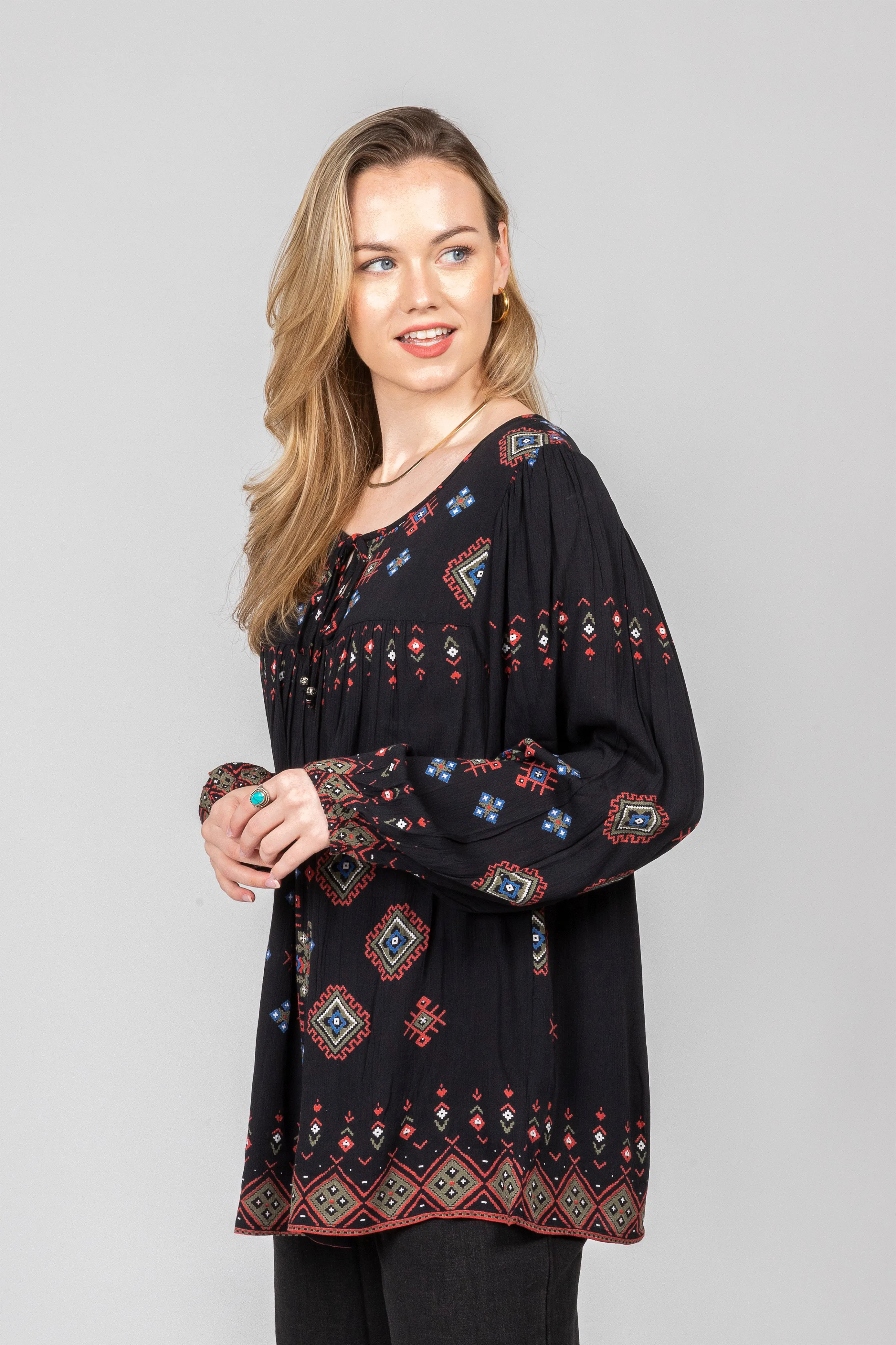 Boho long Sleeve Blouse.