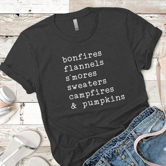 Bonfires Flannels Premium Tees
