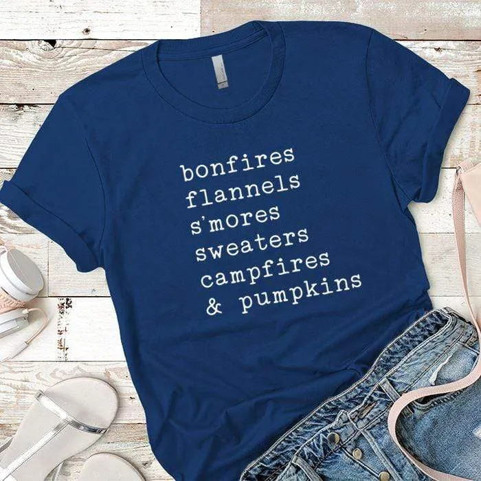 Bonfires Flannels Premium Tees