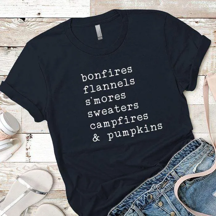 Bonfires Flannels Premium Tees