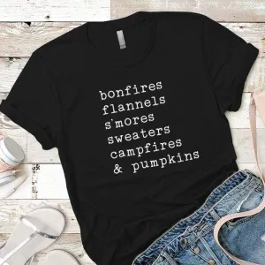 Bonfires Flannels Premium Tees