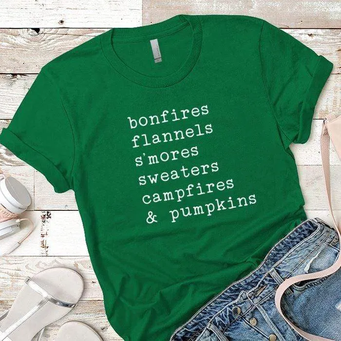 Bonfires Flannels Premium Tees