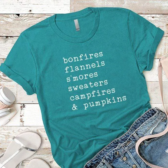 Bonfires Flannels Premium Tees