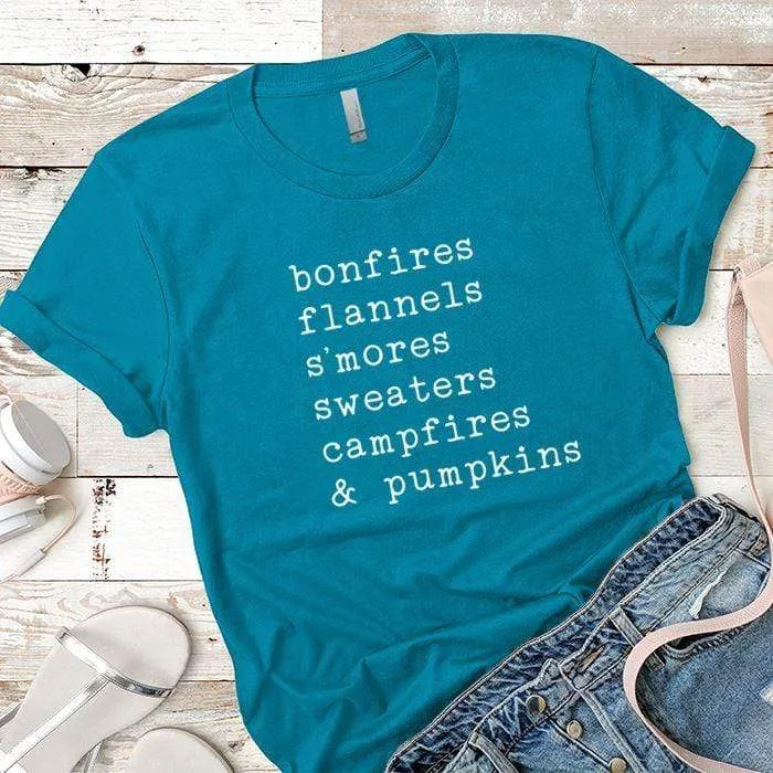 Bonfires Flannels Premium Tees
