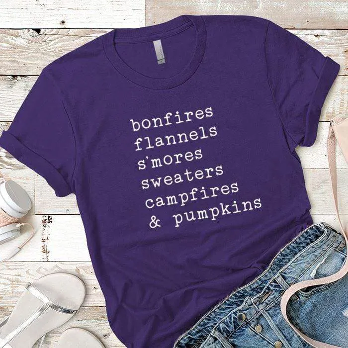Bonfires Flannels Premium Tees