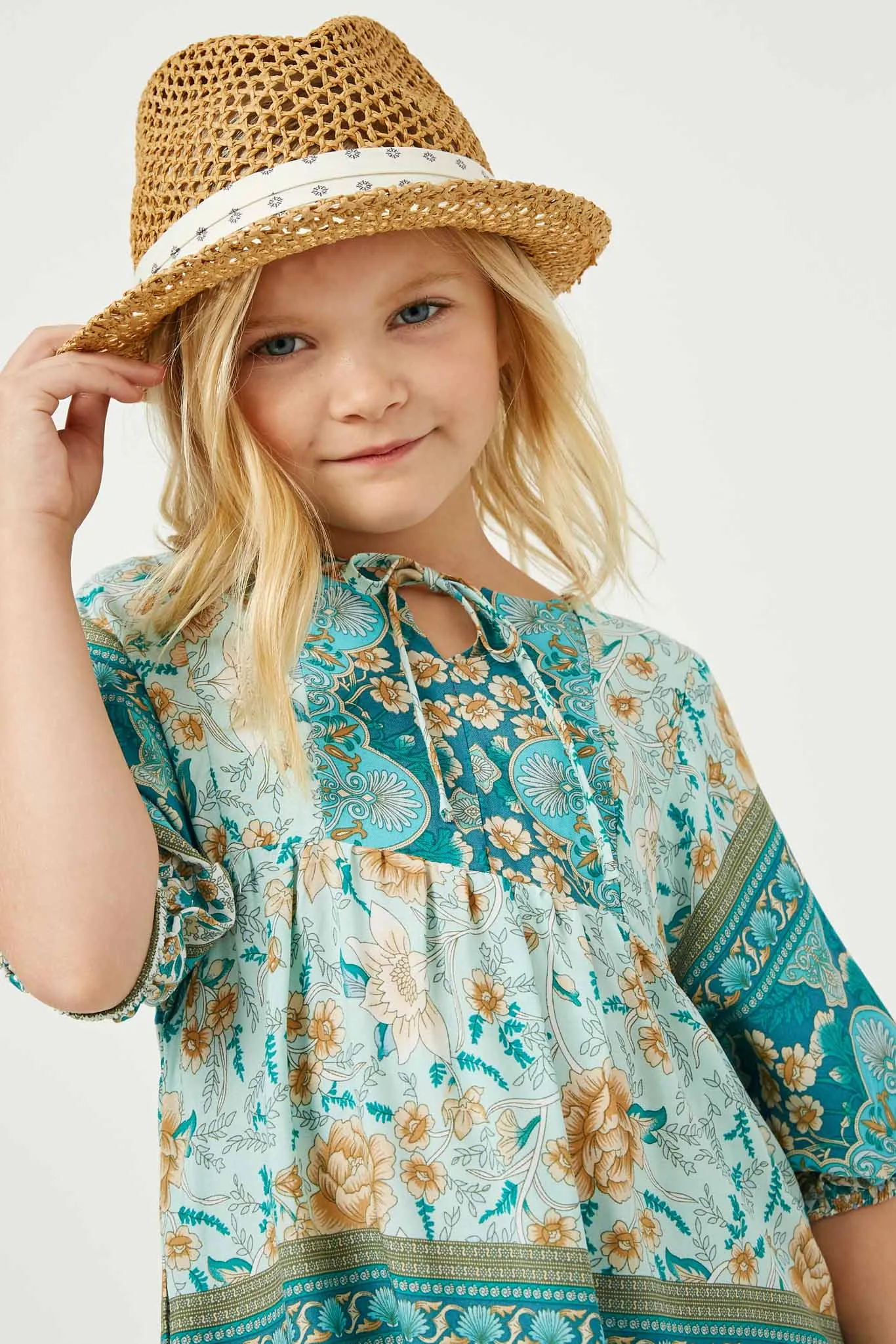 Border Print Tunic Top